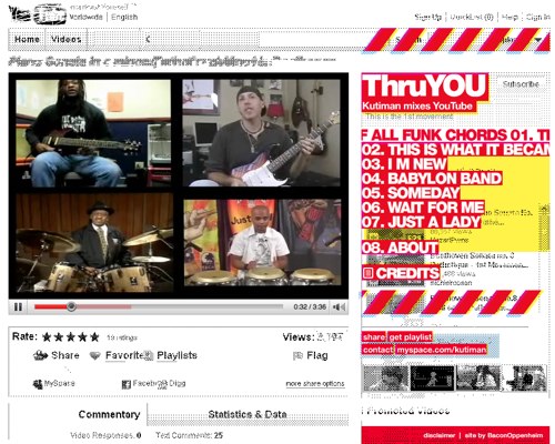 THRU YOU, Kutiman mezclando YouTube